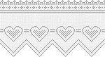 Fillet crochet+patterns width hearts