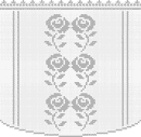 crochet curtain pattern + roses motiv 